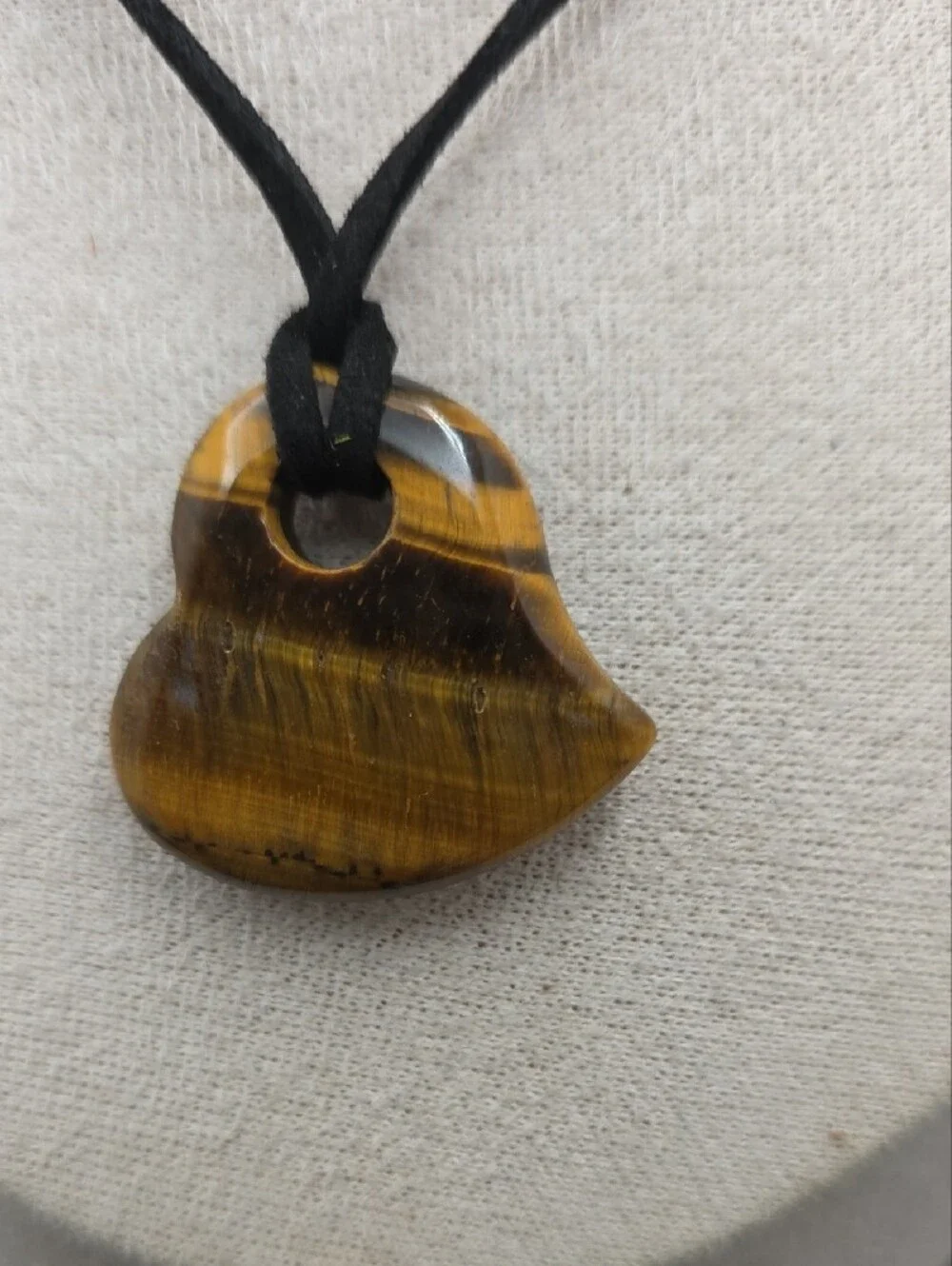 Tiger's Eye Hearr Pendant Necklace (2485)